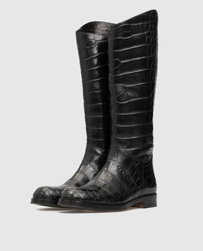 Santoni Чорні шкіряні чоботи WCCA52151