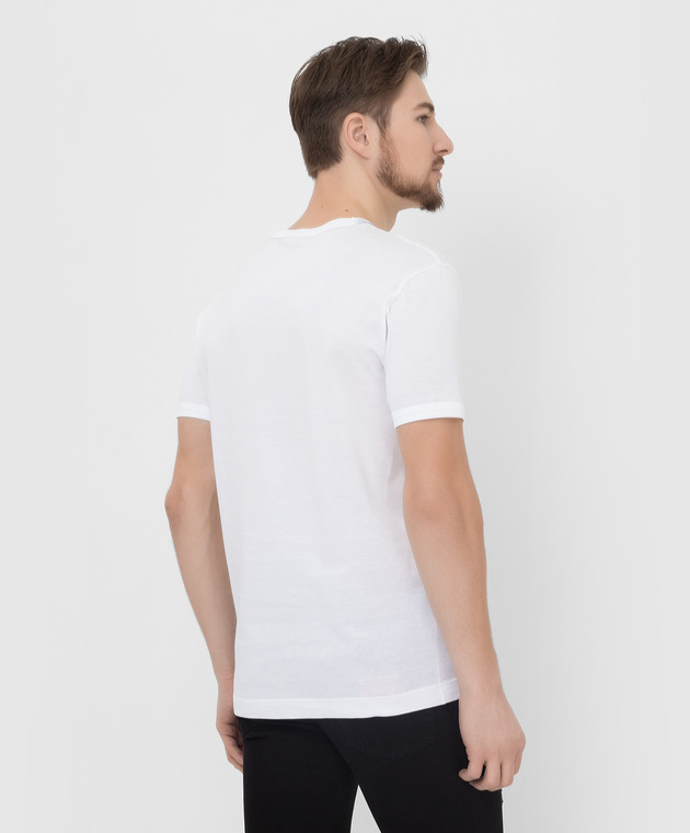 Dolce&Gabbana Белая футболка с вышивкой G8JX7ZG7WUQ изображение 4