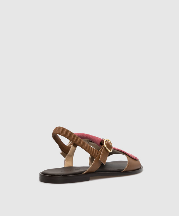 Doucal's Коричневые кожаные сандалии DD8317BETTPF438 изображение 4