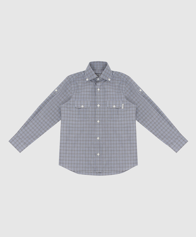 Stefano Ricci Children's checkered shirt YC003195LJ1704