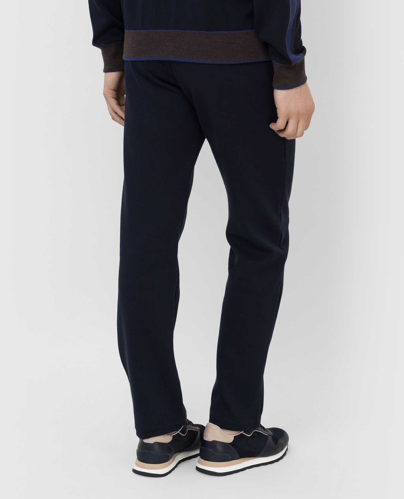 Bertolo Cashmere Темно-синие спортивные брюки 902088001965 изображение 4