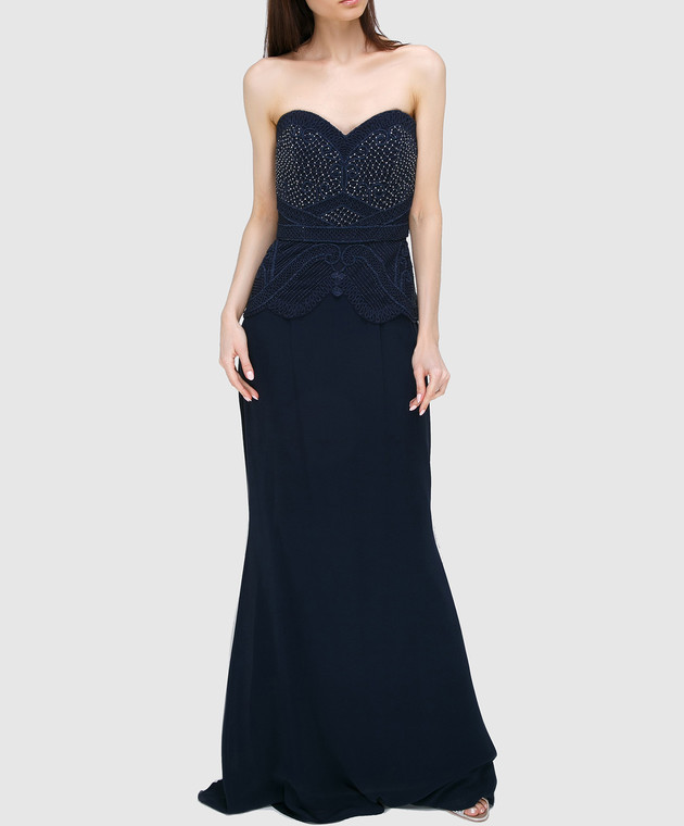 Rachel Gilbert Темно-синя сукня з шовку 60014 зображення 2