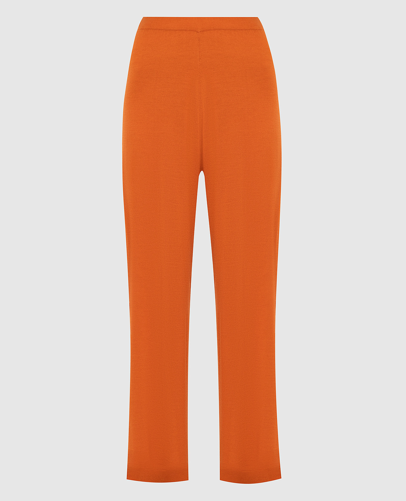 Оранжевые брюки из шерсти