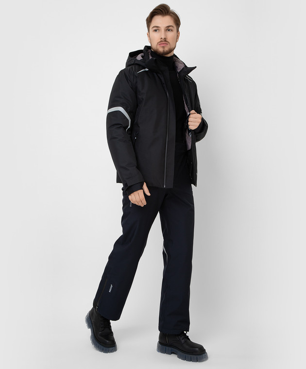 Stefano Ricci Черная горнолыжная пуховая куртка с эмблемой MQJ0S00010LR0002 изображение 2