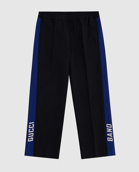Gucci Дитячі темно-сині штани з вовни 586229