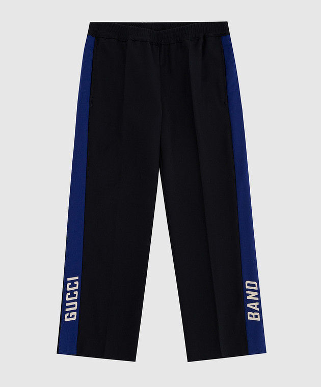 Gucci Детские темно-синие брюки из шерсти 586229