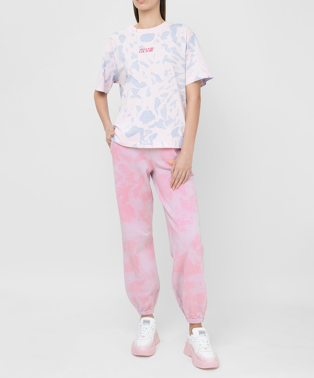 Versace Jeans Couture Розовая футболка B2HWA7VC30444 изображение 2