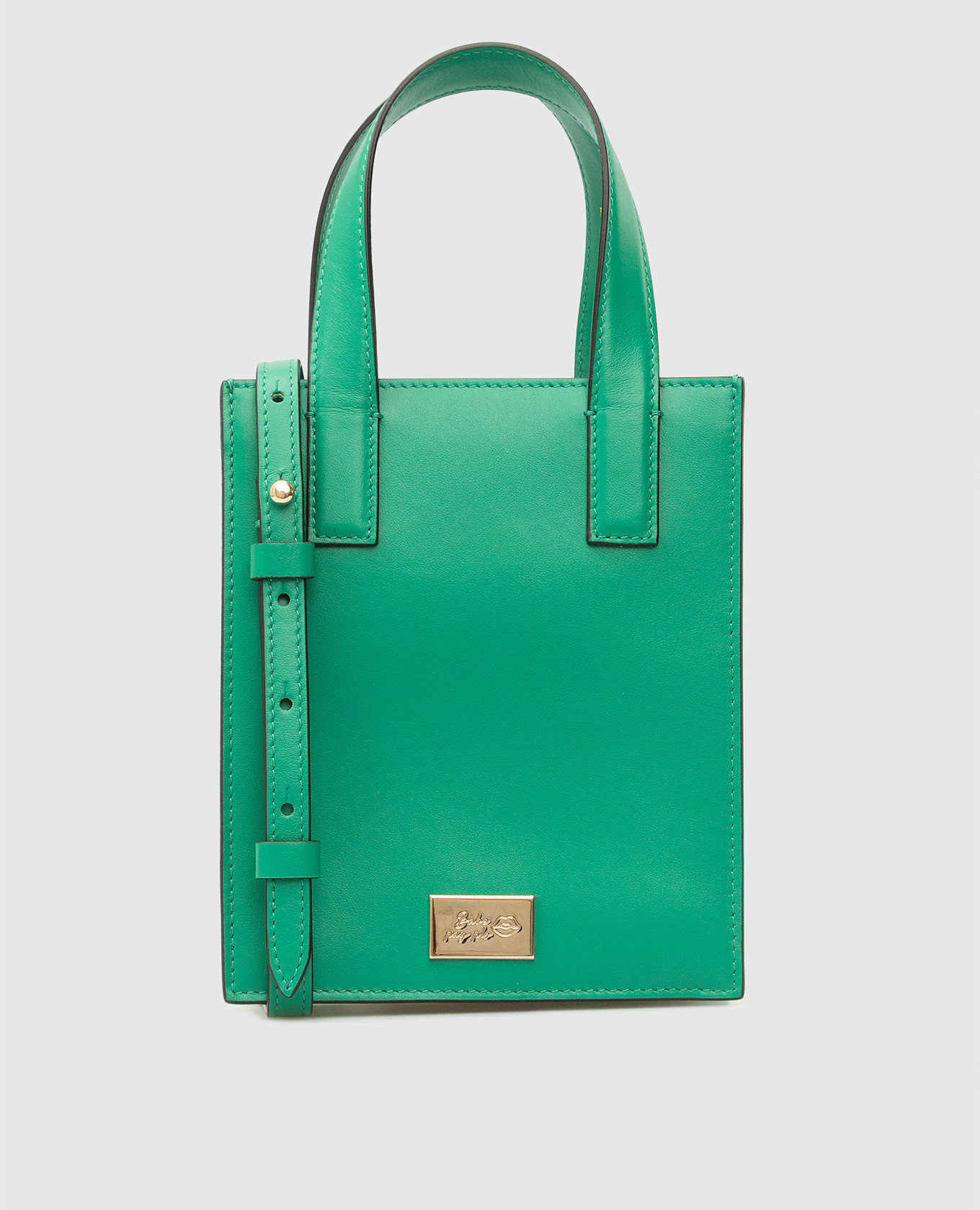 

Зеленая кожаная сумка-тоут, Зеленый, Сумки через плечо