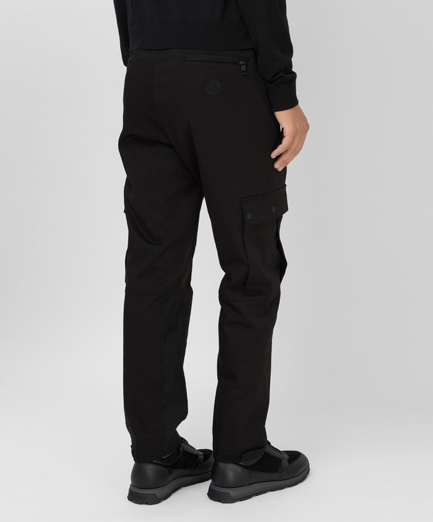 Moncler Чорні брюки-карго 2A0002454AUW зображення 4