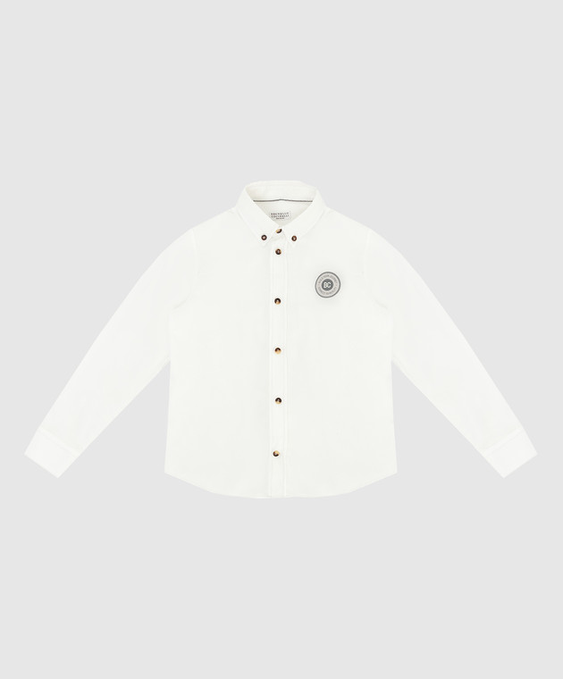Brunello Cucinelli Детская белая вельветовая рубашка BL688C371C