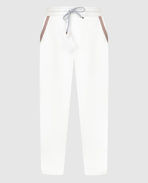 Brunello Cucinelli Білі спортивні штани M0T353102G