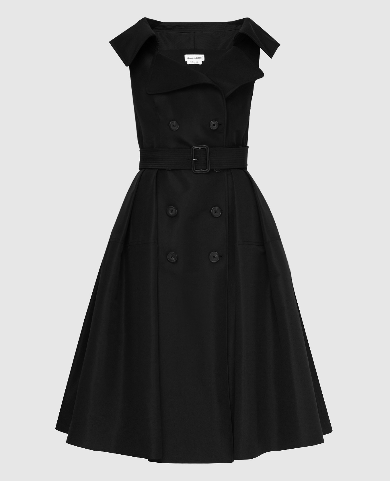 Черное платье из шелка Alexander McQueen