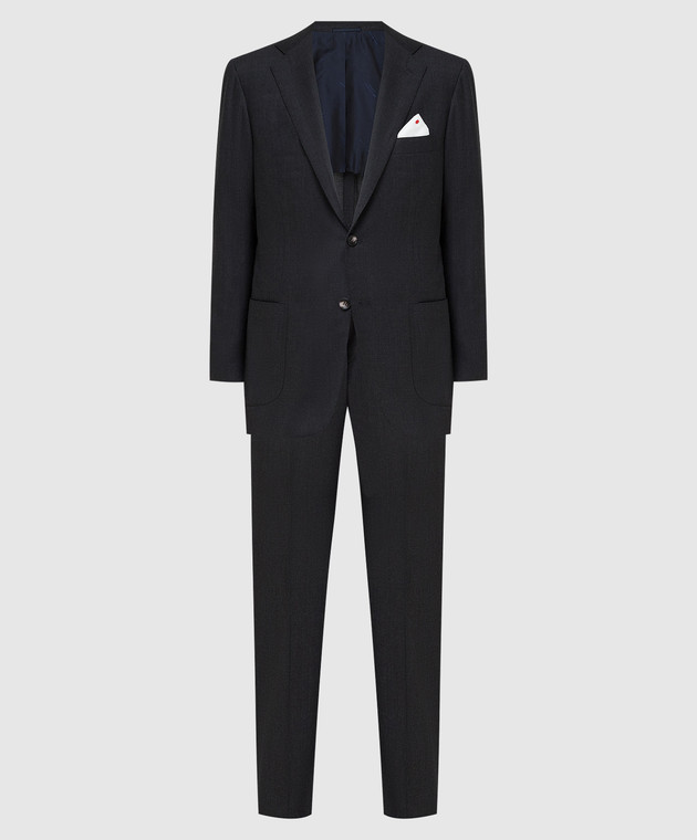 Kiton Charcoal wool suit UA81K0189A