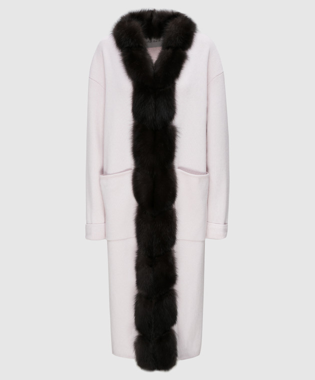 Real Furs House Светло-бежевое пальто CSR01