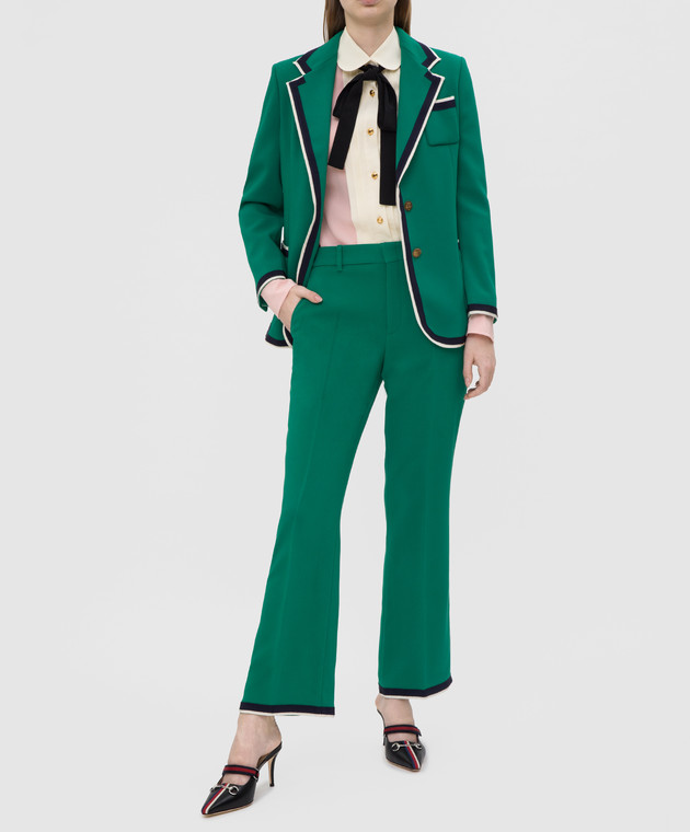 Gucci Зеленые брюки	 558057 изображение 2