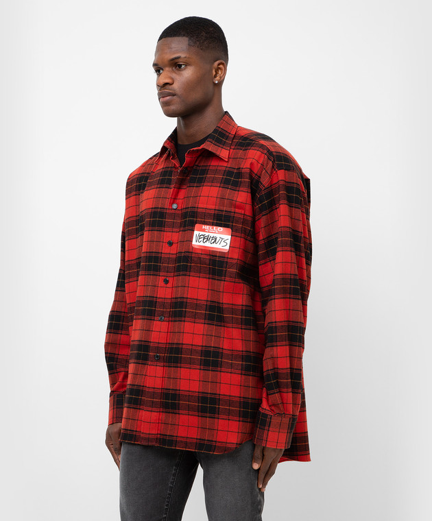 Vetements Рубашка в клетку с принтом My Name Is Vetements UE52SH580Rm изображение 3