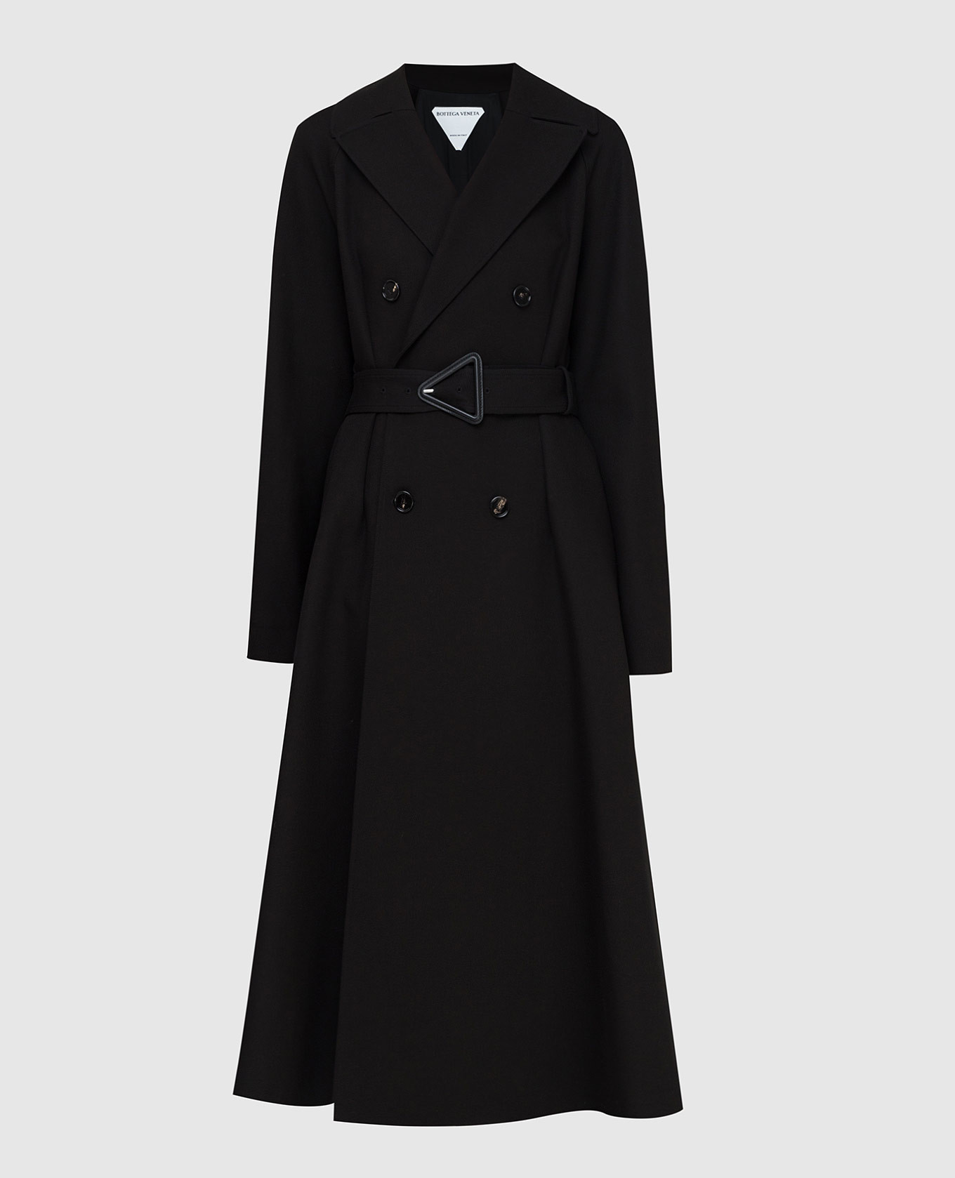 Черное пальто Bottega Veneta