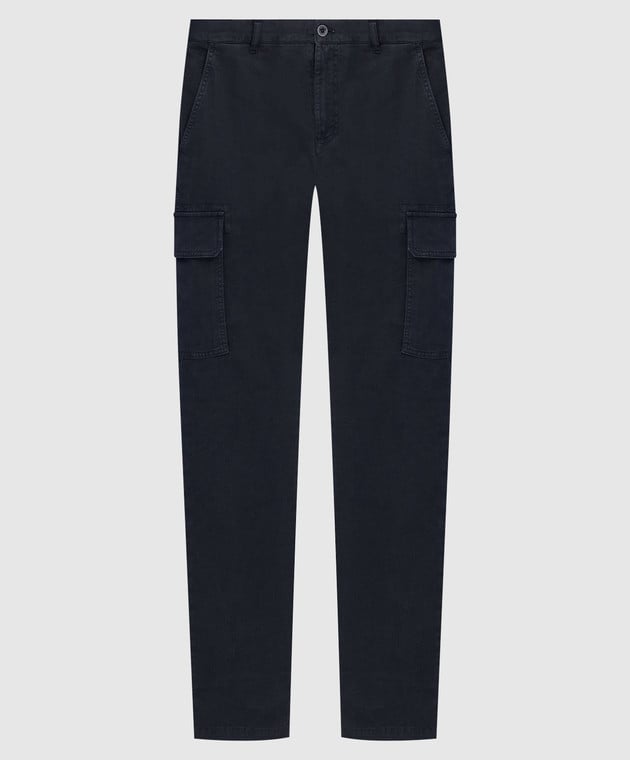 ISAIA Темно-синие брюки-карго PNTS99XP876