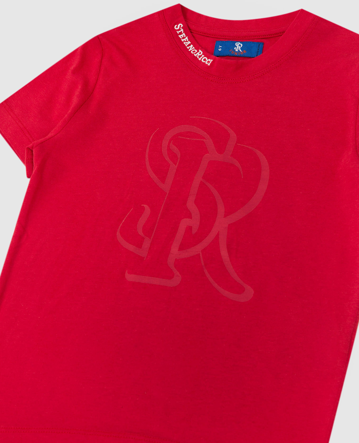 Stefano Ricci Детская красная футболка с эмблемой YNH9200200803 изображение 3