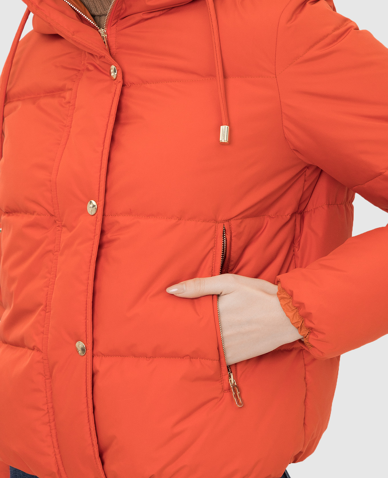 Stilnology Оранжевая пуховая куртка 45T503SPRINT изображение 5