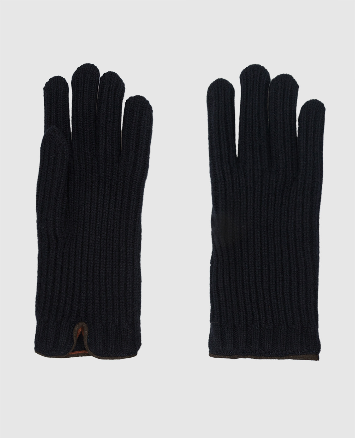 Темно-сині рукавички з кашеміру