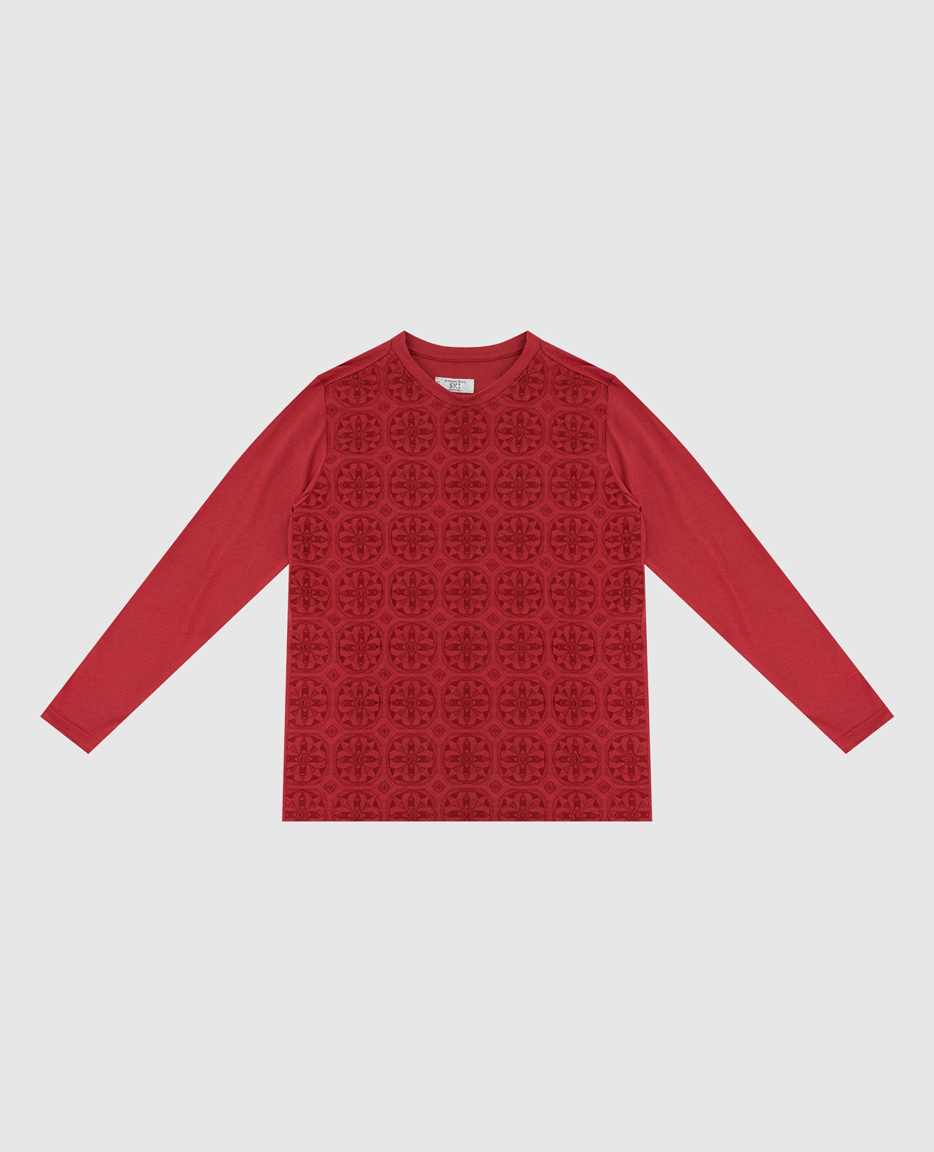 Children's red longsleeve with embroidery