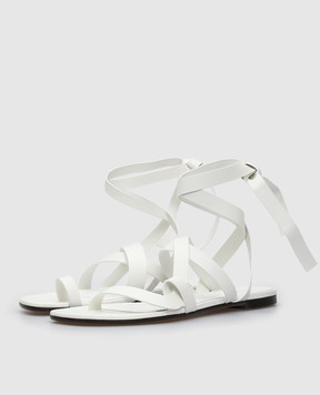 EMILIO PUCCI Белые кожаные сандалии 1ECE251EX08