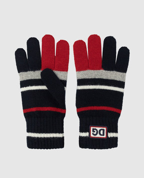 Dolce&Gabbana Дитячі рукавички Back To School з вовни в візерунок LBKA66JBVE4