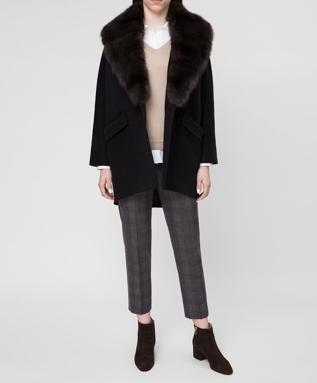 Real Furs House Пальто со съемным мехом QSR433 изображение 2