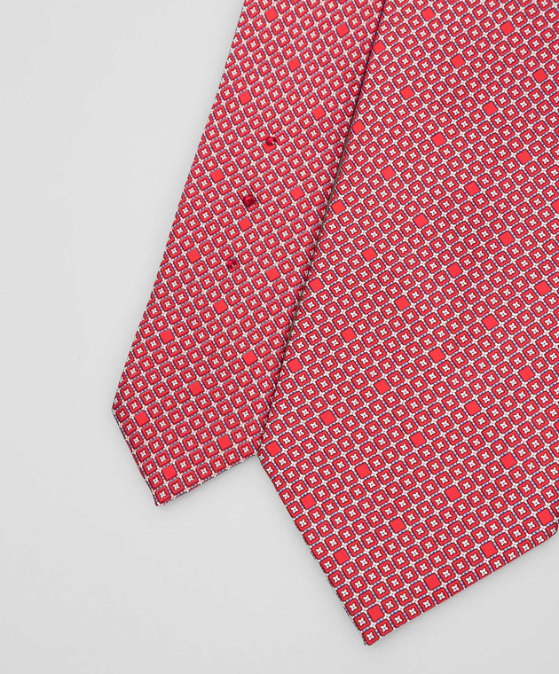 Stefano Ricci Красный галстук ручной работы из шелка CH35028 изображение 4
