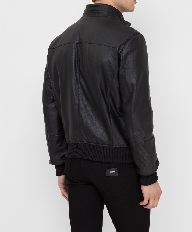 Enrico Mandelli Чорна куртка зі шкіри оленя A3T1025602 зображення 4