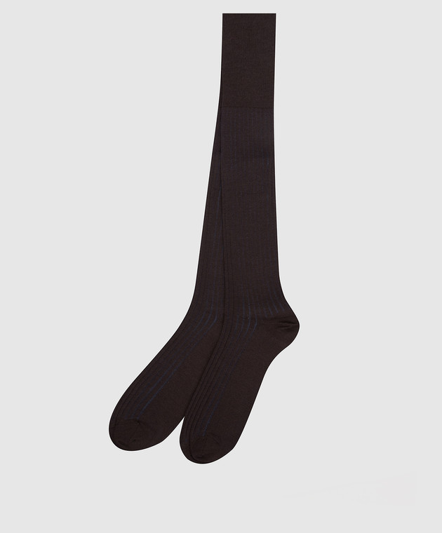 Peserico Темно-коричневые гольфы R74001C009362 изображение 2