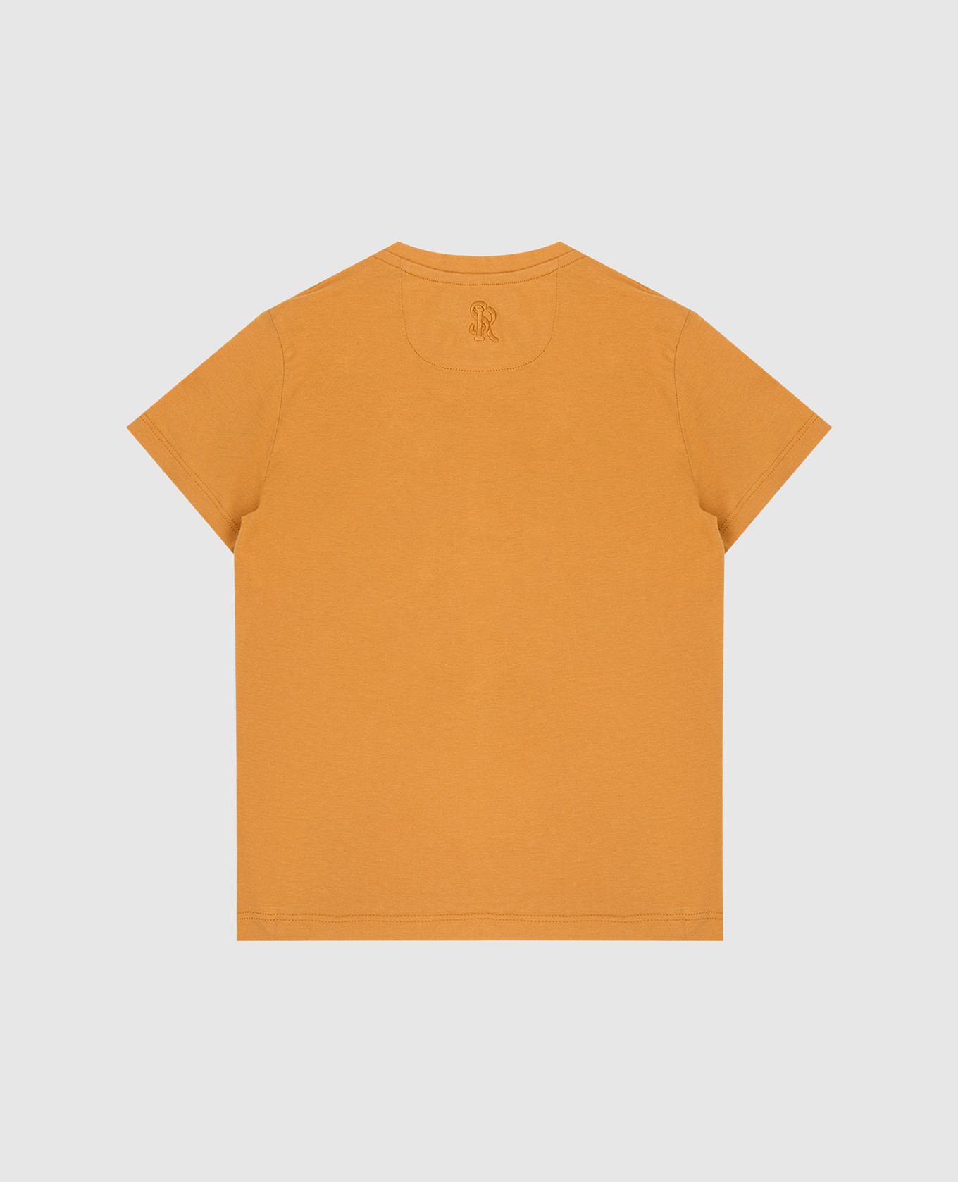 Stefano Ricci Детская оранжевая футболка с вышивкой YNH8200170803 изображение 2