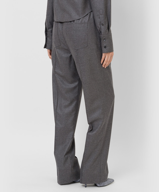 Tom Ford Серые брюки из кашемира с логотипом PAW420FAX778 изображение 4