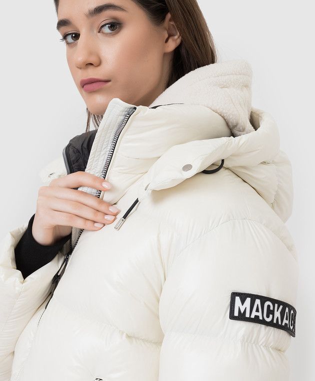 Mackage Светло-бежевая пуховая куртка Evie с патчем EVIE изображение 5