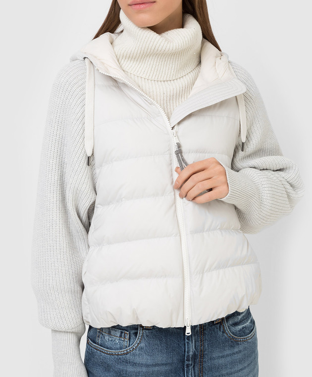 Brunello Cucinelli Светло-бежевая пуховая куртка MH5042699 изображение 5
