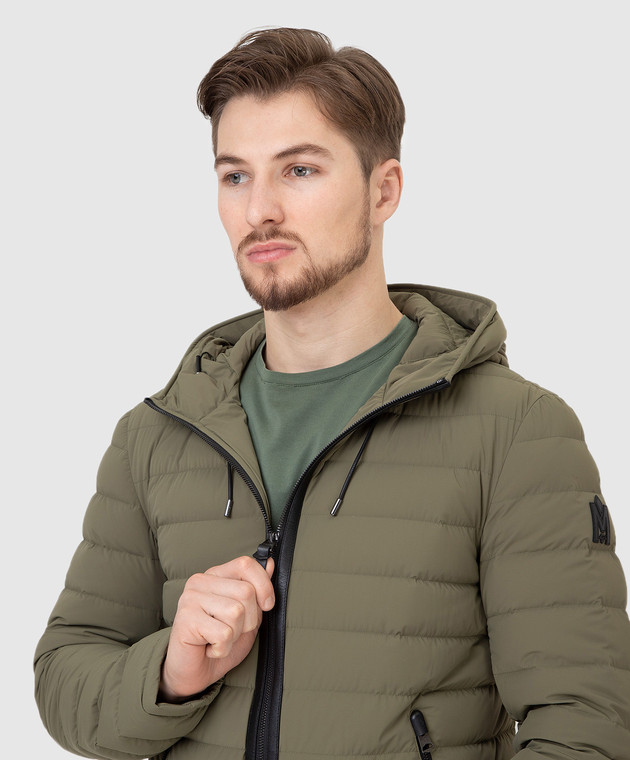 Mackage Оливковая пуховая куртка Mike с эмблемой MIKER изображение 5