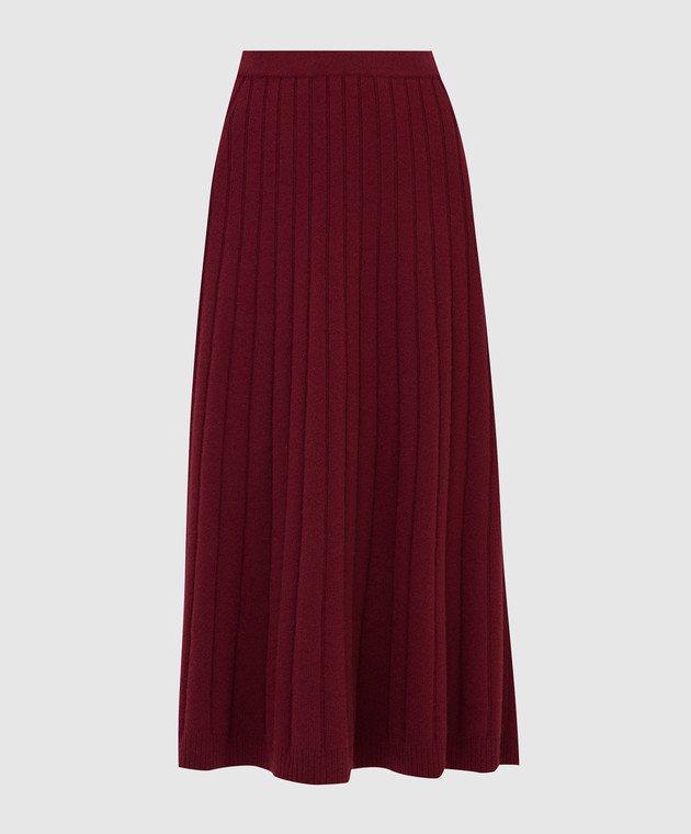 Loro Piana Светло-бордовая юбка миди из кашемира FAL7030