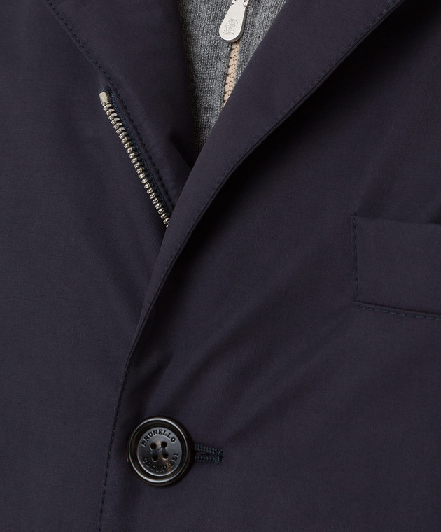 Brunello Cucinelli Темно-синя куртка MQ4206449 зображення 5