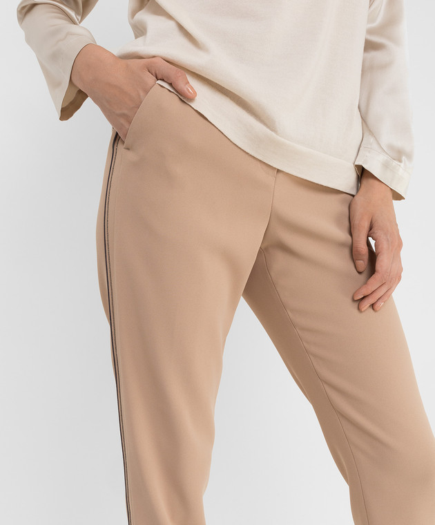 Peserico Бежеві штани з ланцюжками P04189D01974 зображення 5