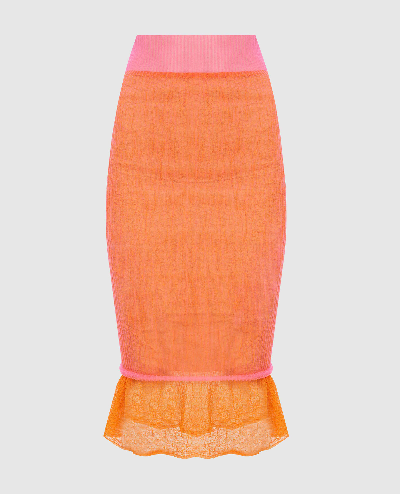 

Юбка миди с гофре Max Mara Sportmax, Розовый, Юбки Миди