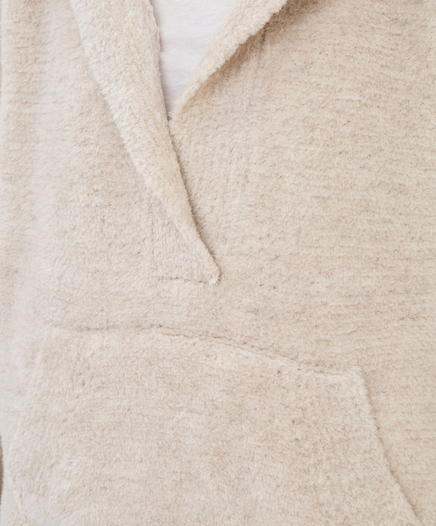 Palm Angels Худи из шерсти с вырезом PWHA019F21KNI001 изображение 5