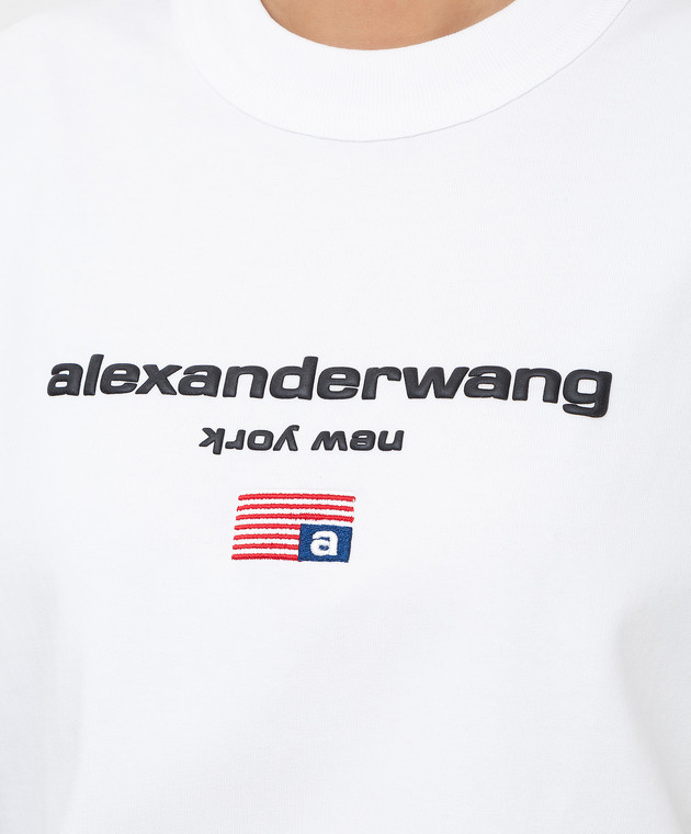 Alexander Wang Футболка с рельефным логотипом UCC1211344 изображение 5