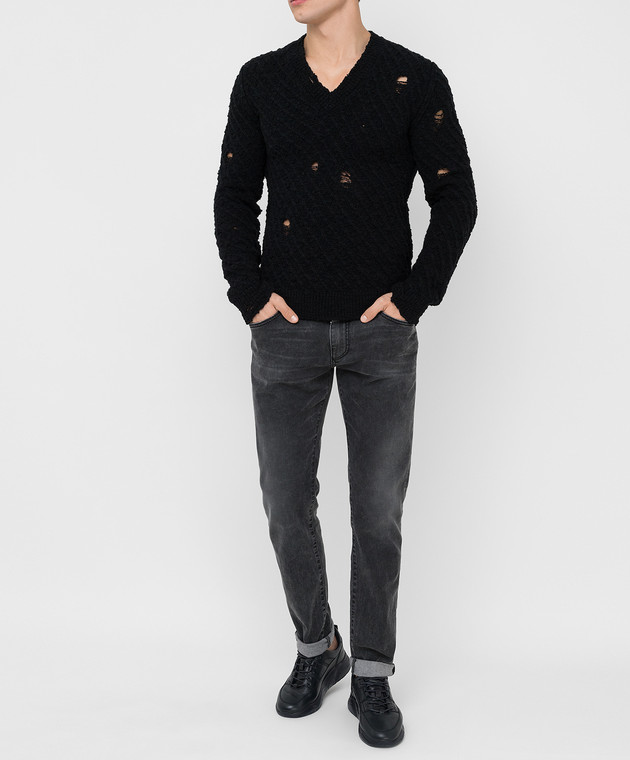 Dolce&Gabbana Черный свитер из шерсти GXC15TJAM6R изображение 2