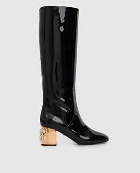 Dolce&Gabbana Лаковые сапоги Vally с эмблемой CU0767AQ377