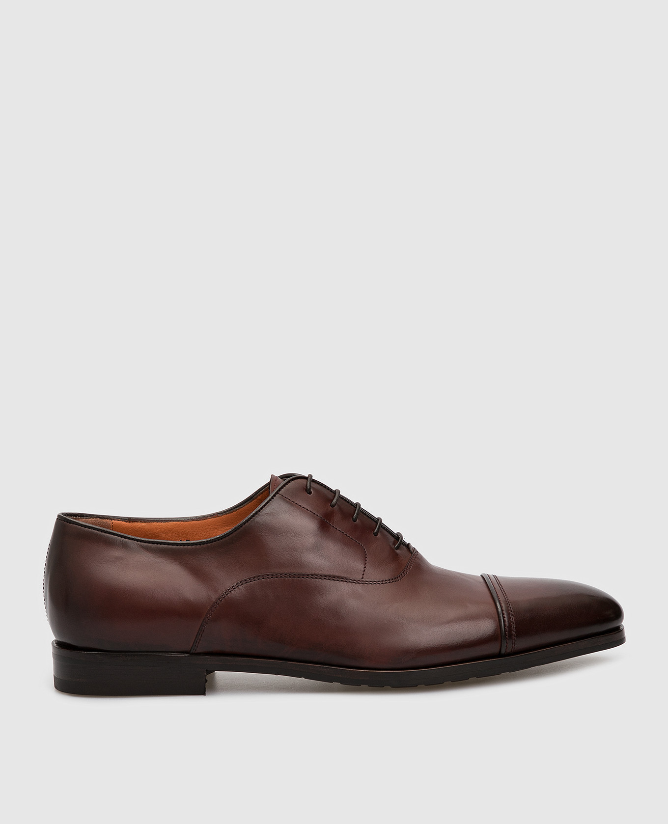

Коричневые кожаные оксфорды Santoni, Коричневый, Туфли