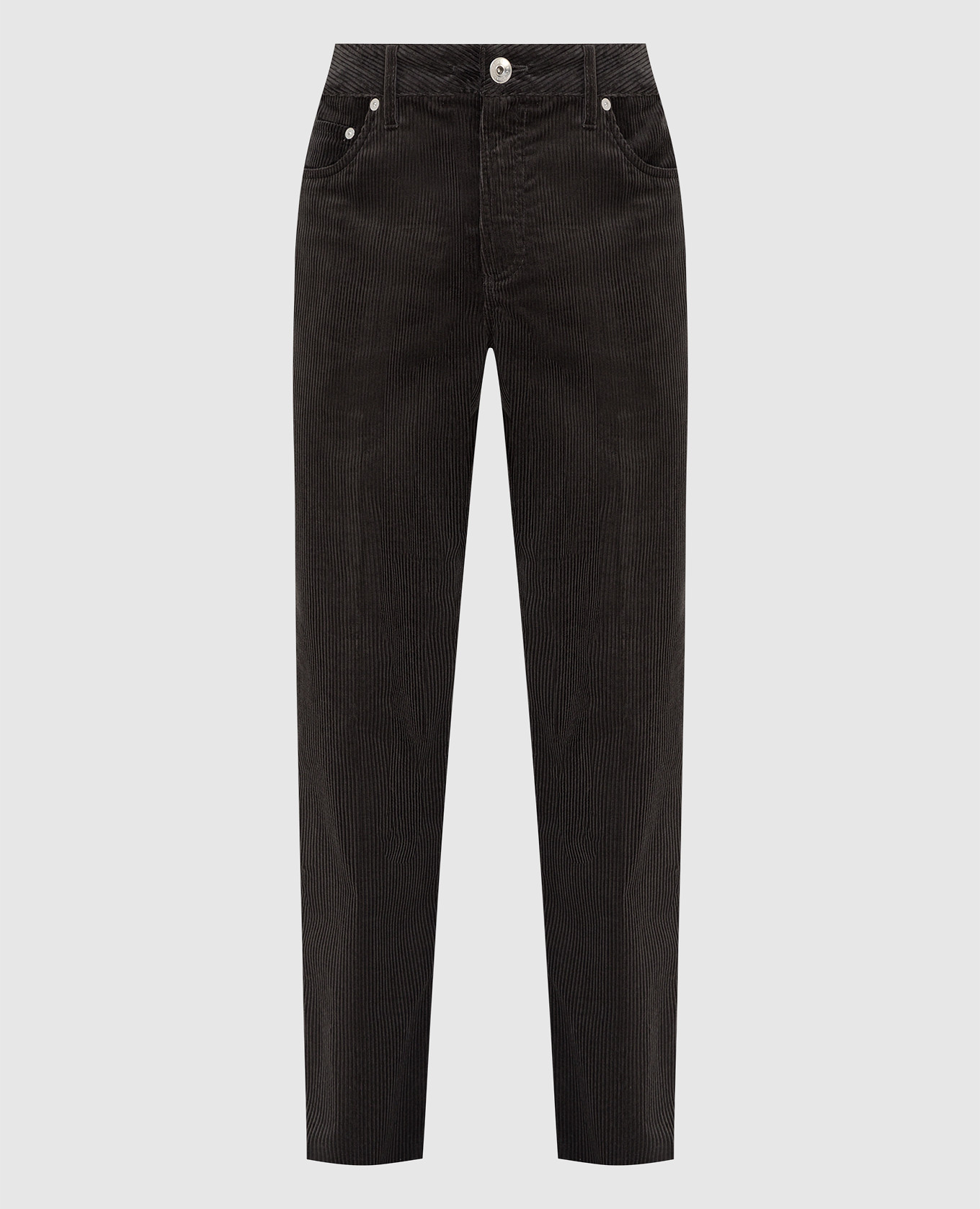 

Темно-коричневые вельветовые джинсы Brunello Cucinelli, Тёмно-коричневый, Джинсы