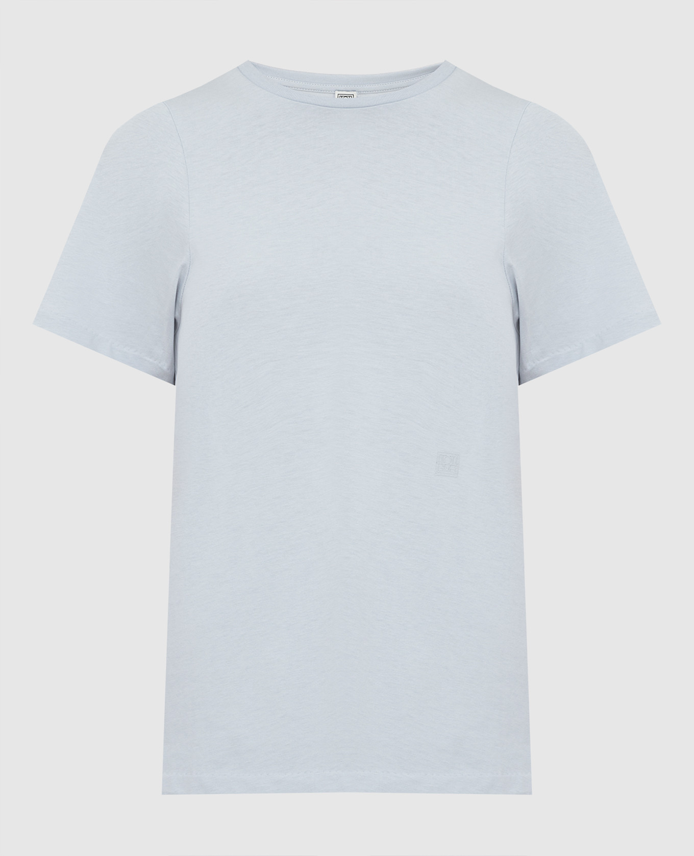 

Голубая футболка с вышивкой логотипа, Голубой, Футболки