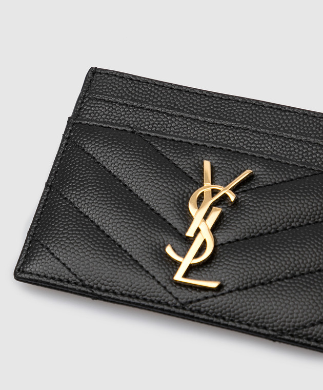 Saint Laurent Кожаный картхолдер с эмблемой 423291BOW01 изображение 4