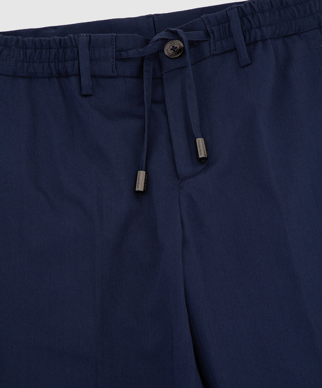 Stefano Ricci Детские темно-синие брюки Y1T90ASP00CTA105 изображение 3